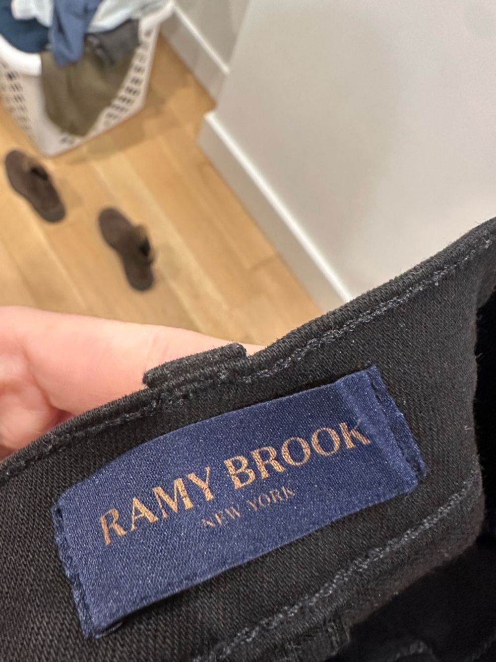 Ramy Brook Cindy High Rise Flare Jeans Black Button Front Women’s Size 28 - Picture 7 of 9